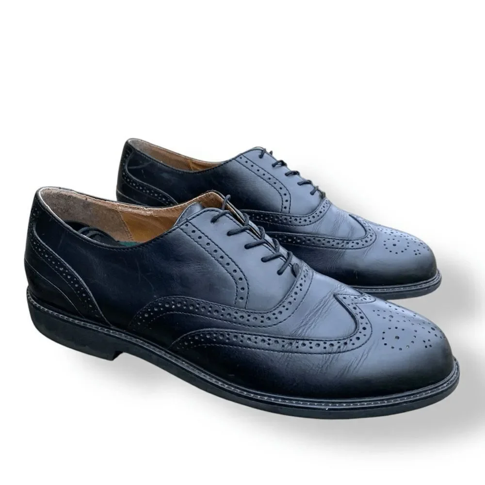 Rockport Wingtip Black Leather Walking Shoe Dress Shoe Comfort Men's Size 11